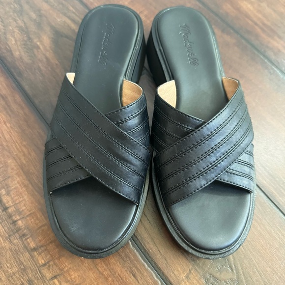 Madewell Pieced Crisscross Leather Slides - Picture 8 of 12
